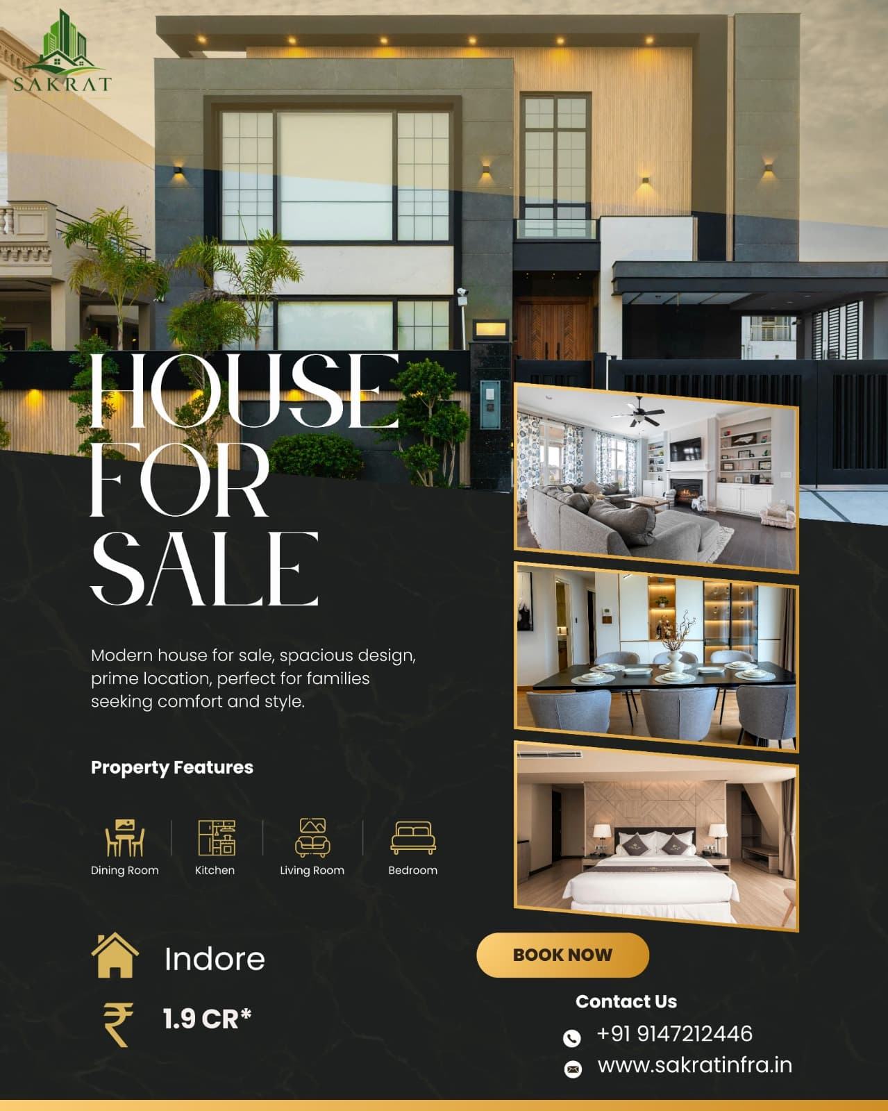 Sakrat Infra — Modern Indore Villa